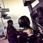 biker chick gas station
